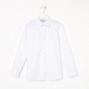 Рубашка для мальчика, цвет белый, рост 128 см