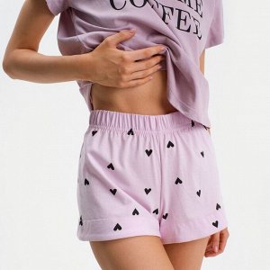 Пижама женская (футболка, шорты) KAFTAN COFFEE