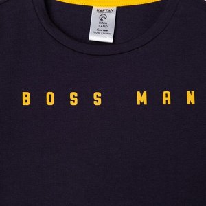 Футболка детская KAFTAN "Boss man" р.28 (86-92), серый