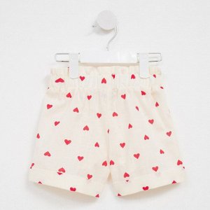 Шорты для девочки MINAKU: Cotton Collection, бежевые, рост