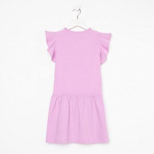 Платье для девочки А.11-153-5., цвет бежевый/сиреневый, рост 98