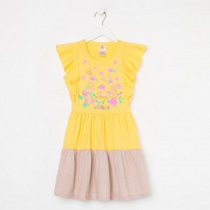 Платье для девочки, цвет лимонный, рост 110 см