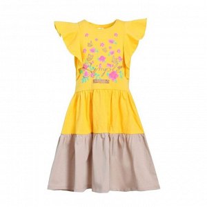 Платье для девочки, цвет лимонный, рост 110 см