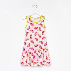 Платье для девочки, цвет розовый/арбузы, рост 98 см