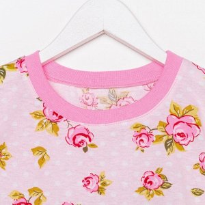 СИМА-ЛЕНД Платье для девочки, цвет розовый/розочки, рост