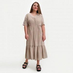 Платье женское на кулиске MIST plus-size, цвет бежевый