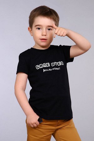 Футболка Варианты расцветки: черный, зеленый
Ткань:  кулирка, Состав:  хлопок 100%
Футболка детская с коротким рукавом. Данная модель выполнена из трикотажного полотна кулирка (хлопок 100%). На полочк