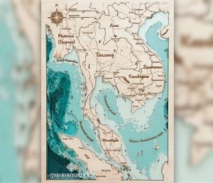 WoodenMap Карта Тайланда