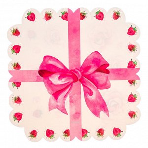 Коробка для кондитерских изделий с PVC-крышкой «Сладости в подарок», 21 x 21 x 3 см