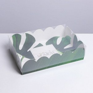 Коробка для кондитерских изделий с PVC крышкой «Эко», 20 × 30 × 8 см