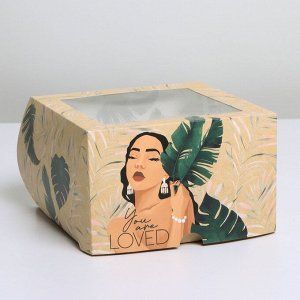 Коробка для бенто-торта с двусторонним нанесением «Дикая», 16 х 16 х 10 см