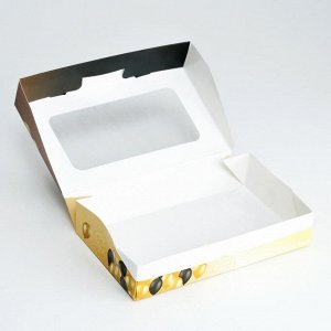 Коробка складная с окном "С Днем Рождения!", 20 х 12 х 4 см