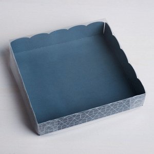 Коробка для кондитерских изделий с PVC-крышкой «Present», 15 ? 15 ? 3 см