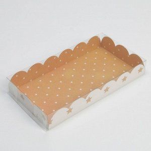 Коробка для кондитерских изделий с PVC-крышкой «Звёздочки», 10.5 ? 21 ? 3 см