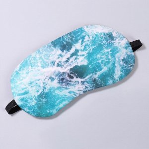 Маска для сна с гелевым вкладышем «Море», 19 x 10 см, резинка одинарная, цвет голубой