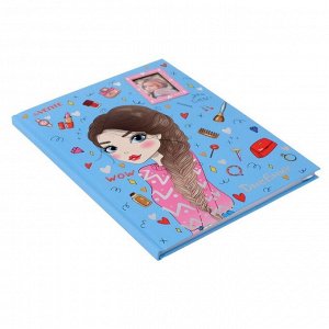 Дневник универсальный для 1-11 класса Beauty Girl, твёрдая обложка, искусственная кожа, ляссе, 80 г/м2