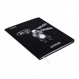 Дневник универсальный для 1-11 класса Gangsta Panda, интегральная обложка, искусственная кожа, ляссе, 80 г/м2