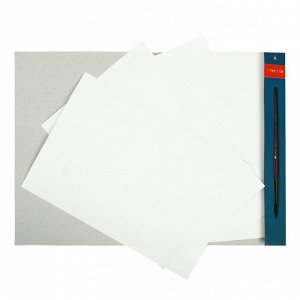 Папка для акварели А4, 7 листов "Классика", блок 190 г/м2, МИКС