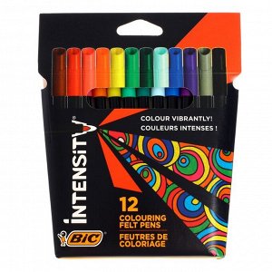 Цветные фломастеры 12 цветов, для подростков и взрослых, тонкое письмо, BIC Color Up