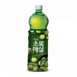 Напиток слива зелёная с добавлением сахара, Woongjin, пл/б, 1,5л