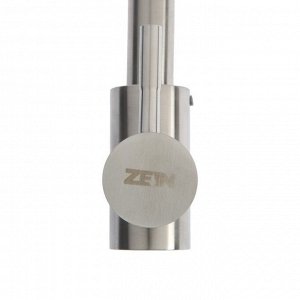 Смеситель для кухни ZEIN Z2939, однорычажный, картридж керамика 35 мм, нержавеющая сталь, сатин   74