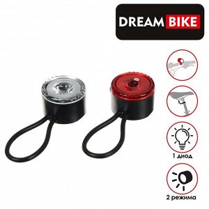 Комплект велосипедных фонарей Dream Bike, JY3055D, 1 диод, 2 режима