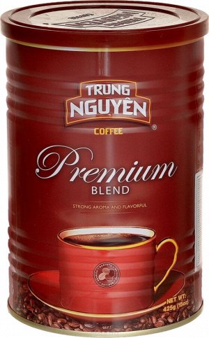 Молотый кофе  «TrungNguyen»  «PremiumBlend» со вкусом шоколада   (Арабика, Робуста, Катимор, Экцельза) 425 грамм.
