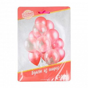 Букет из шаров "Мечта романтика", розовый, латекс, набор 18 шт.
