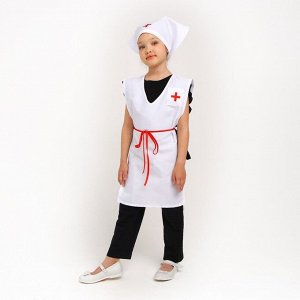 Карнавальный костюм «Медсестра», накидка с карманом, косынка, рост 122-140 см
