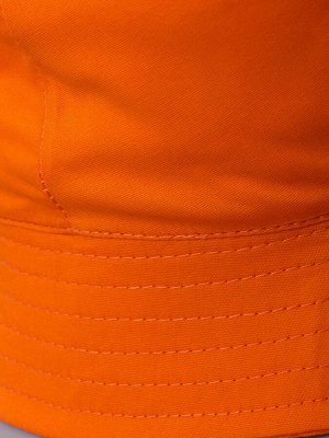 Панама детская однотонная на завязках, ярко-оранжевый