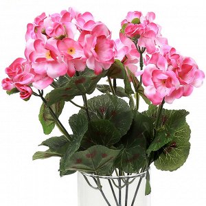Букет "Герань" цвет - розовый, 35см, 5 цветков (Китай)
