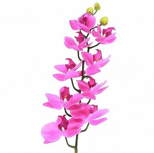 Цветок "Орхидея" цвет - темно-сиреневый, 98см, 9 цветков, 3 бутона (Китай)