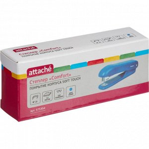 Степлер Attache Comfort до 12 лис., soft touch покрыт, синий,№10 ...