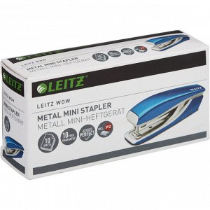 Степлер LEITZ NEXXT 55281036 (N10) до 10 л. синий металлик антист...