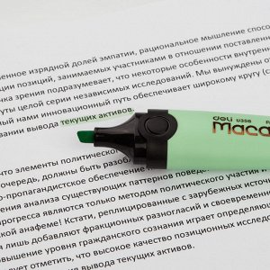 Маркер текстовыделитель Macaron, скошенный наконечник, 1-5 мм, зе...