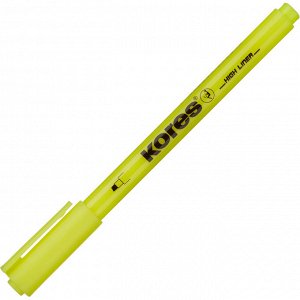 Маркер текстовыделитель Kores 0,5-3,5 мм скош.након.желт.36201...