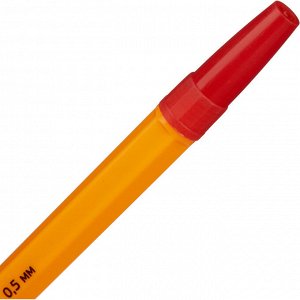 Ручка шариковая неавтоматическая Attache Economy оранж.корп. крас...