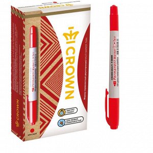 Маркер перманентный двусторонний Crown Multi Marker Twin 2/1 мм к...