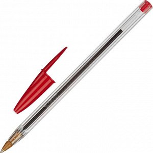 Ручка шариковая неавтоматическая BIC Cristal красный 0,32 мм Фран...