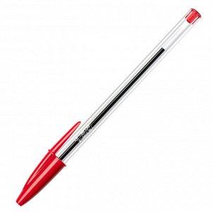 Ручка шариковая неавтоматическая BIC Cristal красный 0,32 мм Фран...