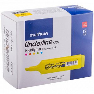 Маркер текстовыделитель MunHwa UnderLine 1-5 мм желтый...