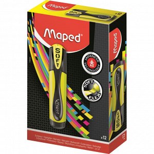 Маркер текстовыделитель Maped ultra soft мягкий наконечник 1-5 мм...