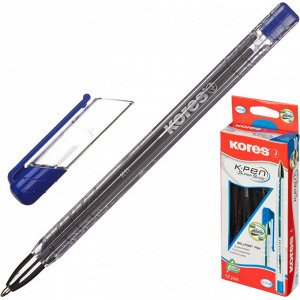 Ручка шариковая неавтоматическая KORES К11 M(1мм) треуг.корп, мас...