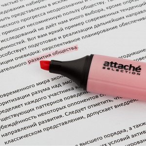 Маркер текстовыделитель Attache Selection Pastel 1-5 мм розовый...