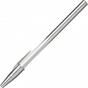 Ручка шариковая неавтоматическая Attache Element корпус серебр. с...