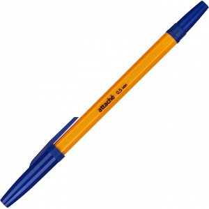 Ручка шариковая неавтоматическая Attache Economy оранж.корп. сини...