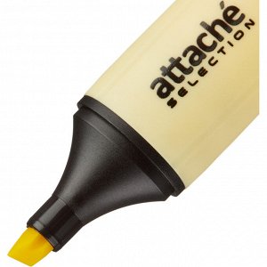 Маркер текстовыделитель Attache Selection Pastel 1-5 мм желтый...
