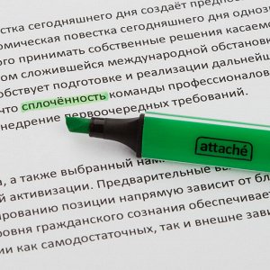 Маркер текстовыделитель ATTACHE зеленый 1-4 мм треугольный...