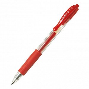 Ручка гелевая автоматическая PILOT BL-G2-5 резин.манжет.красн. 0,...