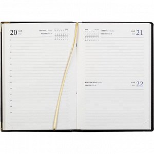 Ежедневник датированный 2022,черный,А5,148х218мм,тонир блок,176л...